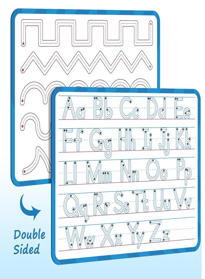 LUHEAGU Handwriting Practice Dry Erase Board - ABC Tracing for Kids Ages 3-5 | Reusable Whiteboard for Preschool, Kindergarten & Homeschool | Ideal for Early Writing & Pre-K Activities | 9" x 12" - Image 2